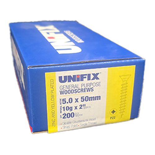 General Purpose Woodscrew 5.0 x 50mm (Box 200)