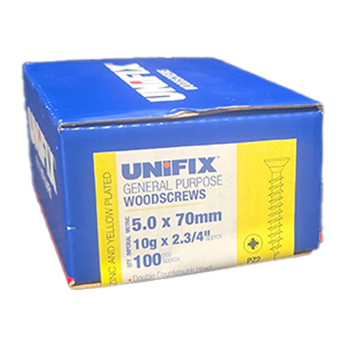 General Purpose Woodscrew 5.0 x 70mm (Box 100)